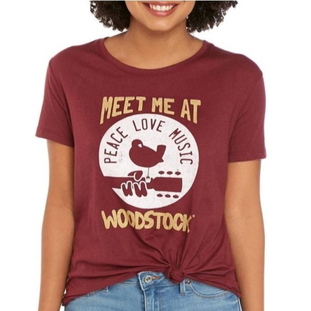 Woodstock‎ meet me at Woodstock oversized graphic t-shirt woman's size small